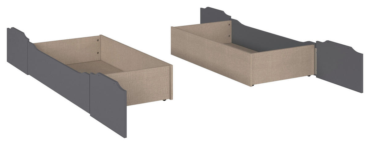 STAURAUMBETT 180/200 cm  in Grau   - Grau, Modern, Holzwerkstoff/Textil (180/200cm) - Rauch Möbel