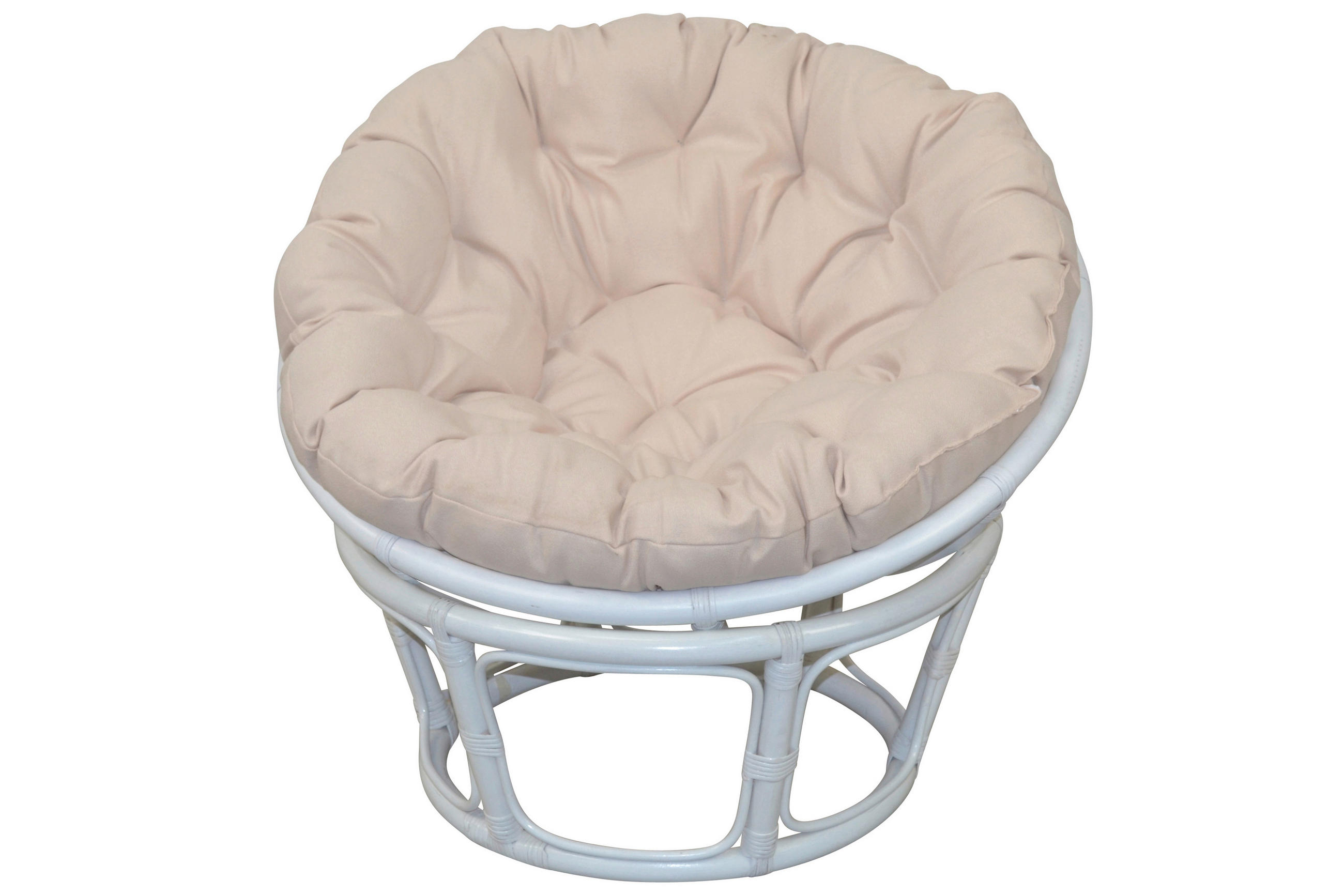 SESSEL Weiß    - Creme/Weiß, Natur, Holz/Textil (80/80/60cm) - MID.YOU