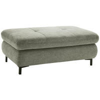 HOCKER Webstoff Grün  - Schwarz/Grün, KONVENTIONELL, Textil/Metall (129/49/64cm) - SetOne by Musterring