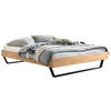BETT 140/200 cm  in Anthrazit, Eiche Bianco   - Eiche Bianco/Anthrazit, Konventionell, Holz/Metall (140/200cm) - Hasena