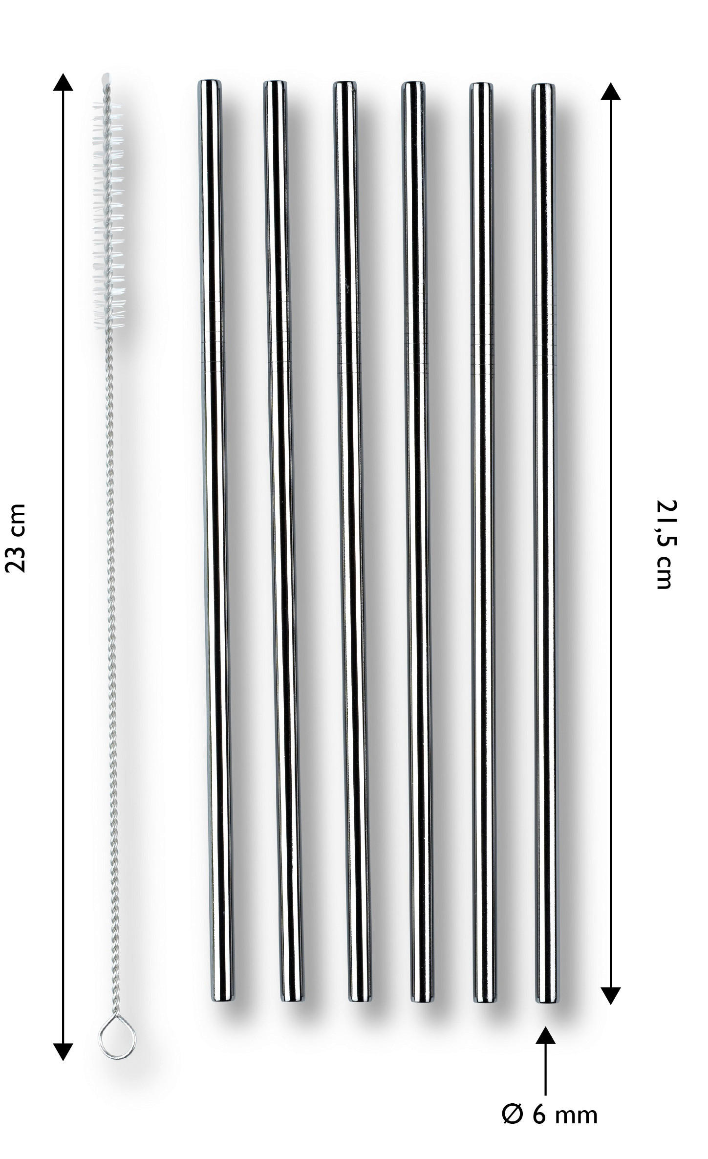 TRINKHALM - Schwarz, Design, Metall (0,6/21,5cm) - Echtwerk