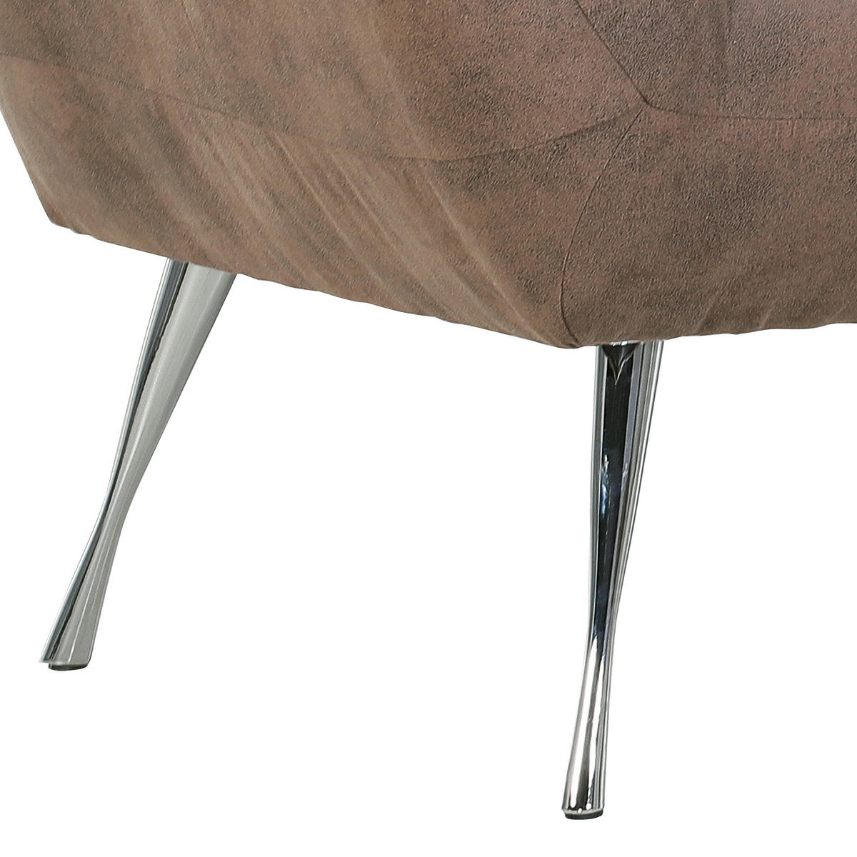 KÜCHENSOFA  - Chromfarben/Braun, KONVENTIONELL, Textil/Metall (181/97/84cm) - Carryhome