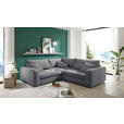 ECKSOFA  Grau Cord  - Schwarz/Grau, KONVENTIONELL, Kunststoff/Textil (248/248cm) - Carryhome