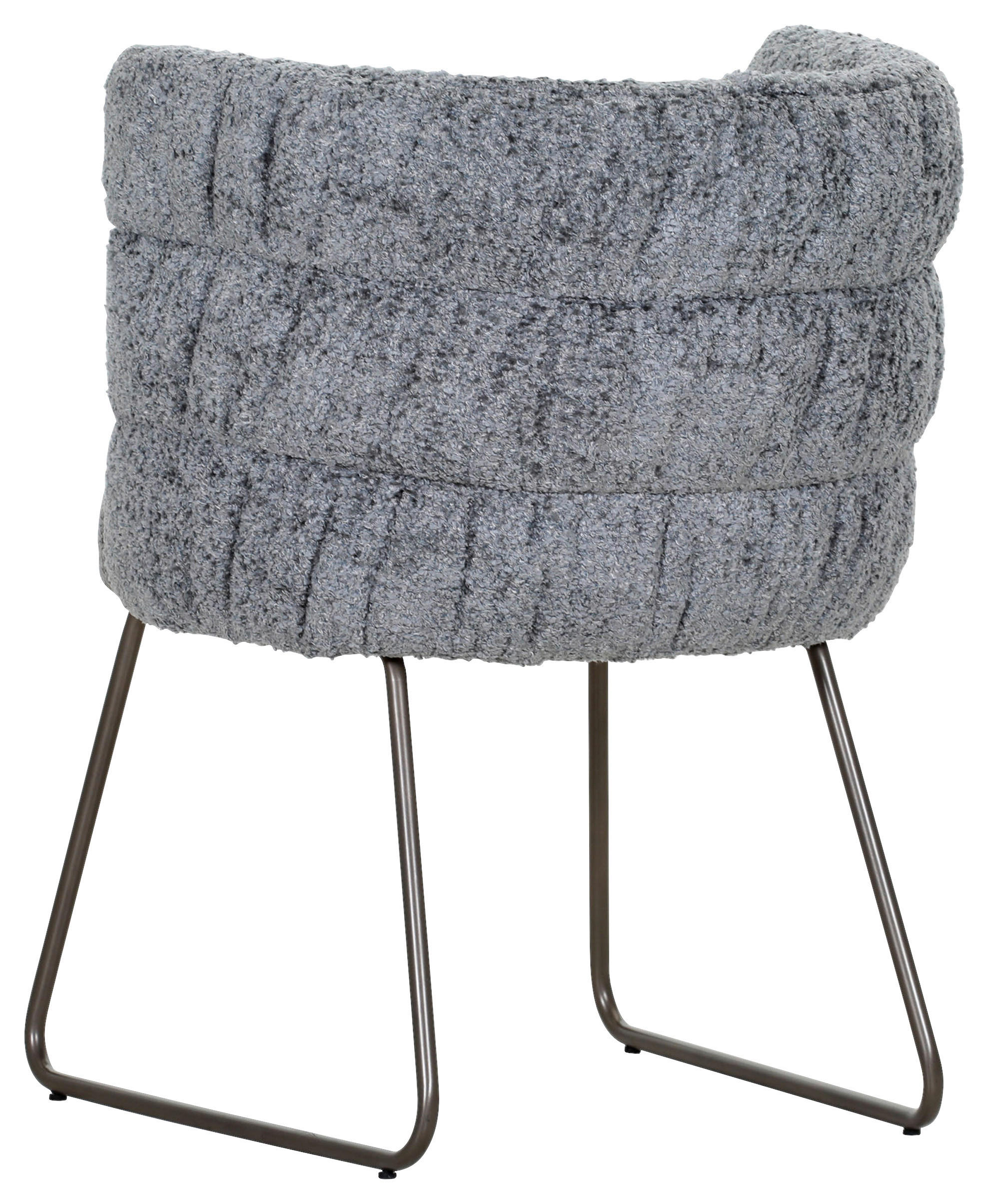 STUHL - Graubraun/Bronzefarben, Design, Textil/Metall (62/80/62cm) - Novel