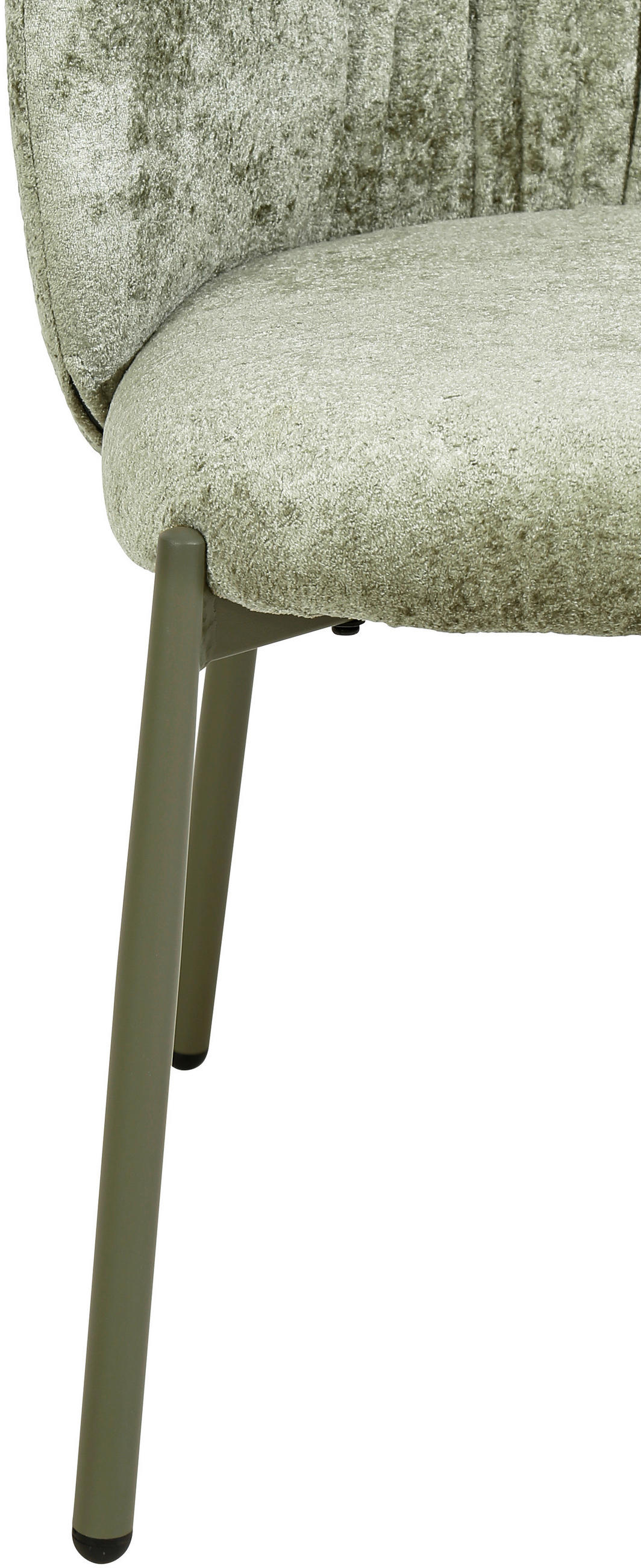 STUHL Chenille Grün  - Grün, Design, Textil/Metall (56,5/77/57cm) - Stylife