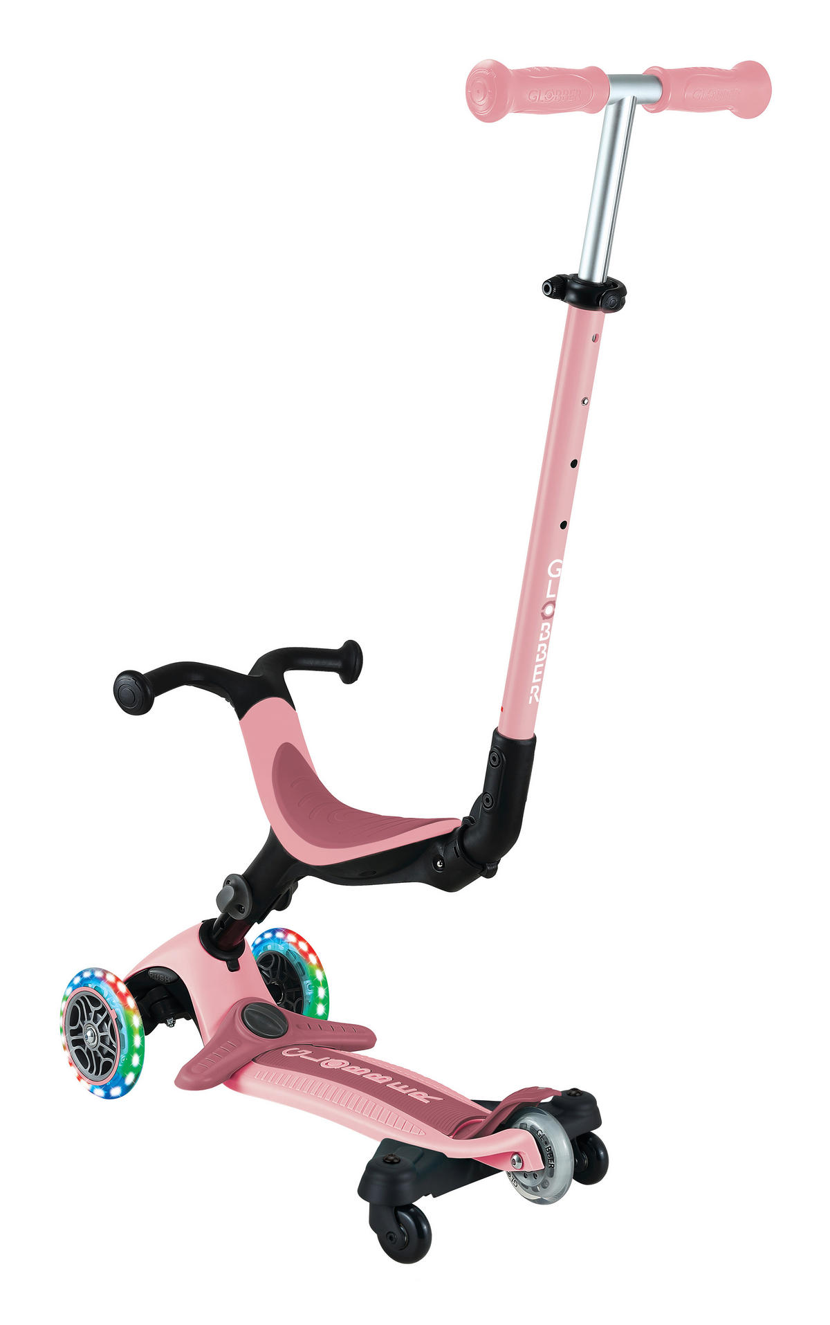 LAUFRAD GO-UP ACTIVE LIGHTS 360  - Rosa, Basics, Kunststoff/Metall (67/29/100cm) - GLOBBER