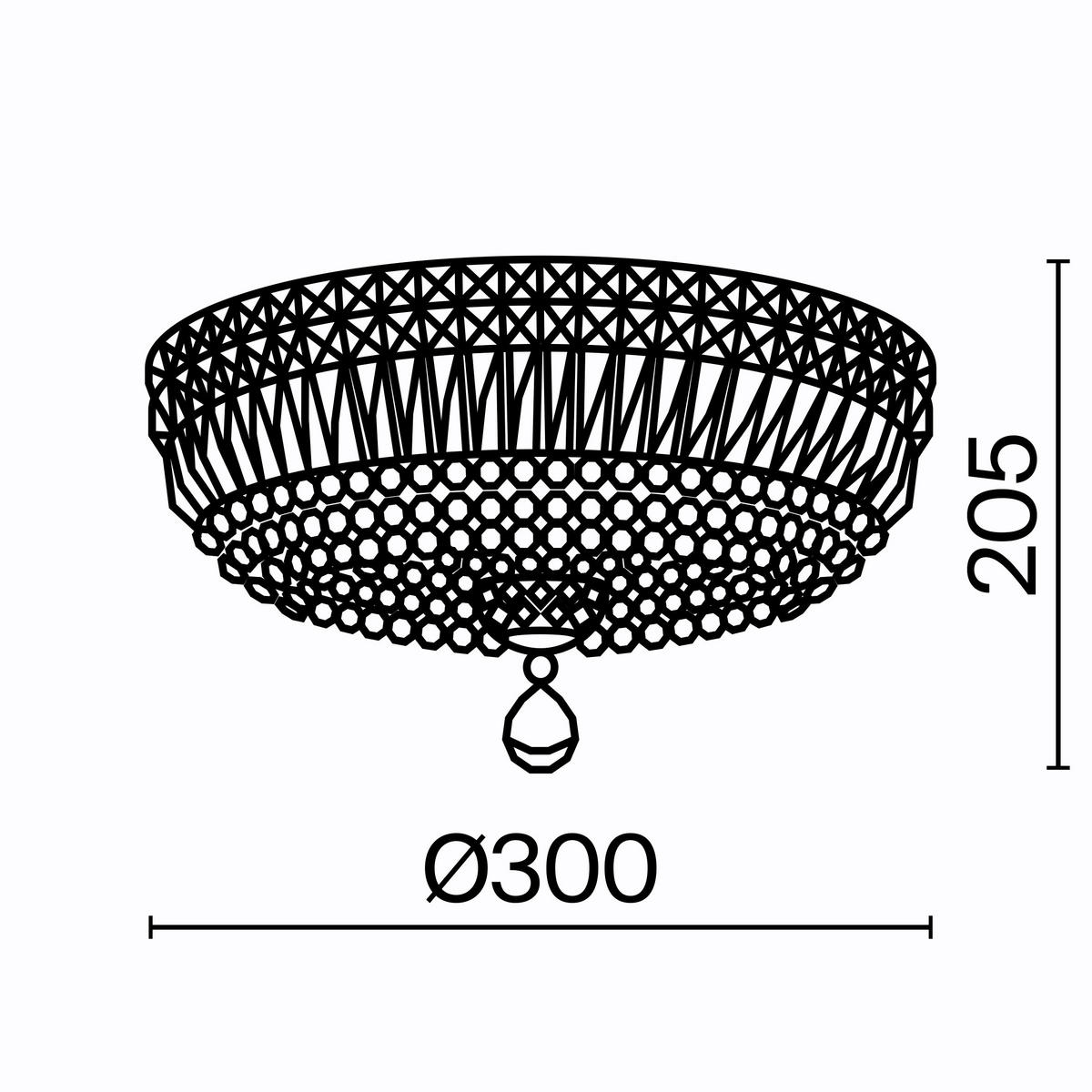 KRONLEUCHTER  30/18/30 cm   - Goldfarben, Trend, Glas/Metall (30/18/30cm) - MAYTONI