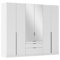 DREHTÜRENSCHRANK 271/229/54 cm 6-türig Weiß  - Weiß/Grau, MODERN, Holzwerkstoff/Metall (271/229/54cm) - Rauch Möbel