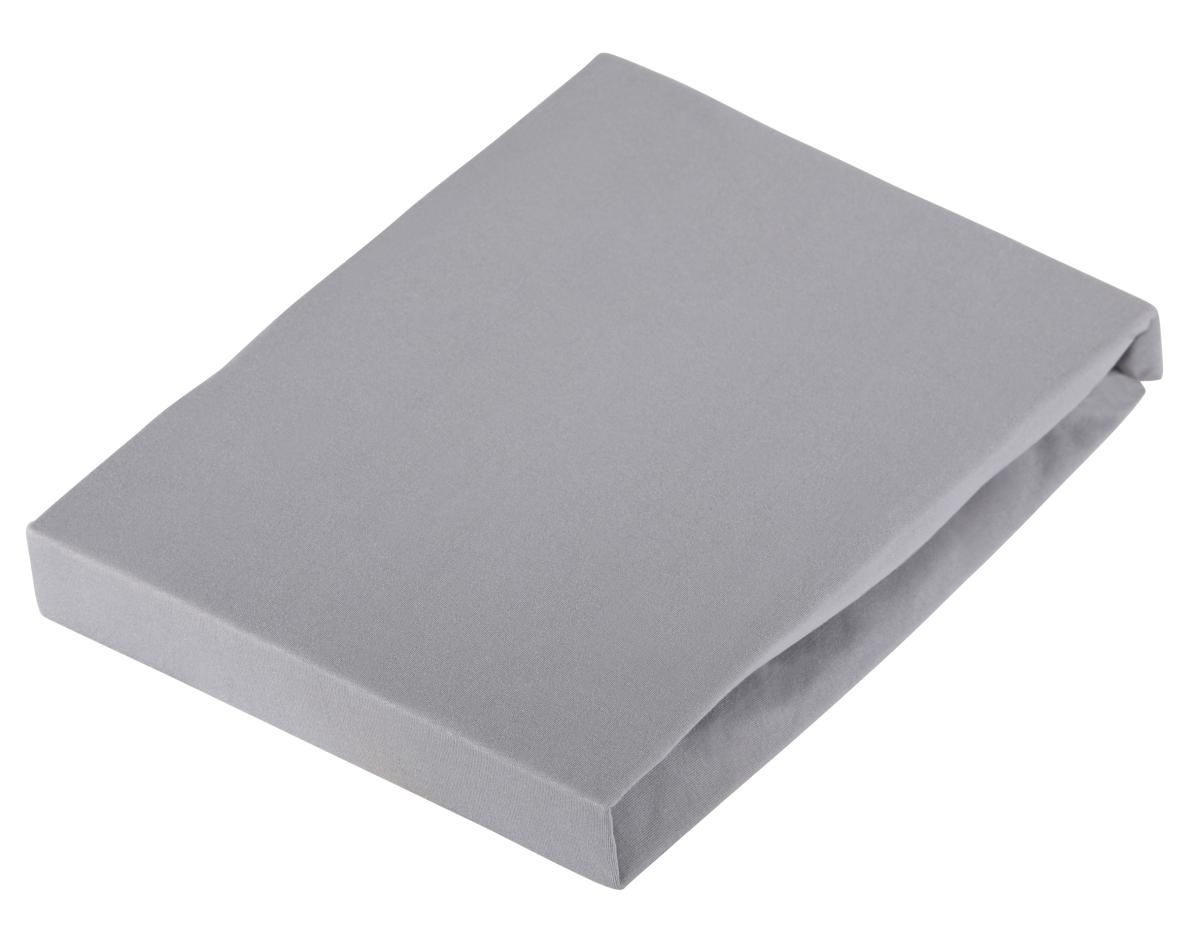 ČARŠAV SA GUMOM 100/200 cm  - grafitno siva, Konvencionalno, tekstil (100/200cm) - Novel