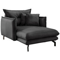 XXL-SESSEL - Schwarz, MODERN, Textil/Metall (111/101/167cm) - Livetastic