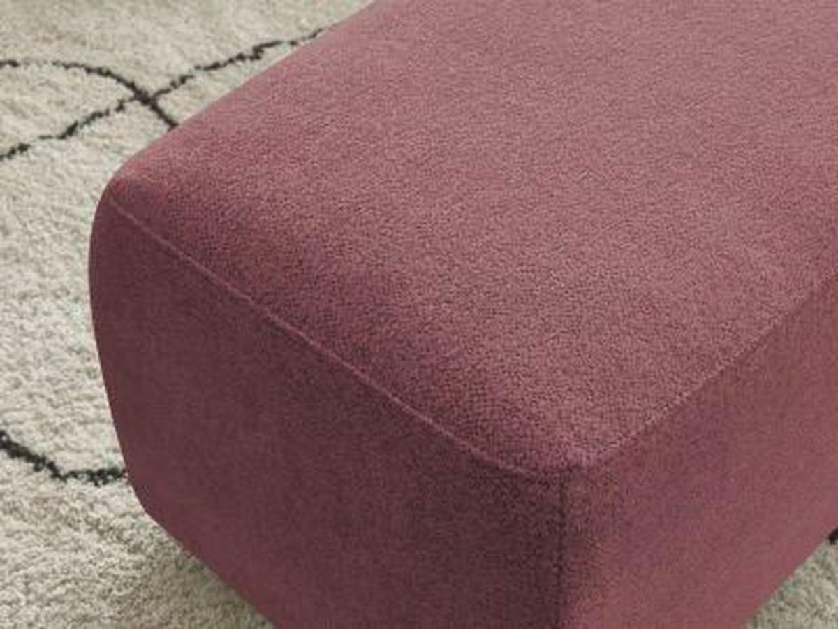 HOCKER ATILLA Flachgewebe Rot  - Rot/Schwarz, MODERN, Kunststoff/Textil (92/44/48cm)