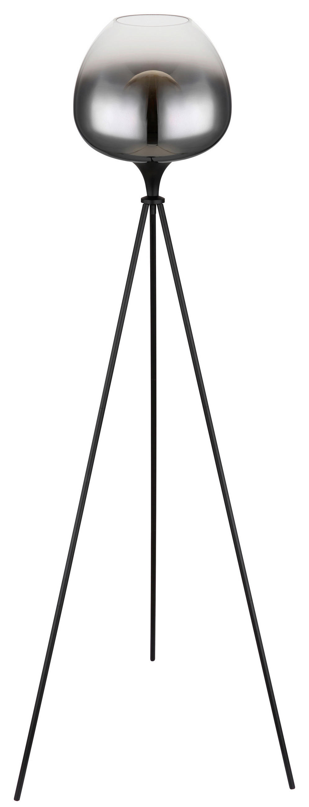 STEHLEUCHTE - Schwarz, Design, Glas/Metall (65/65/145cm) - Globo