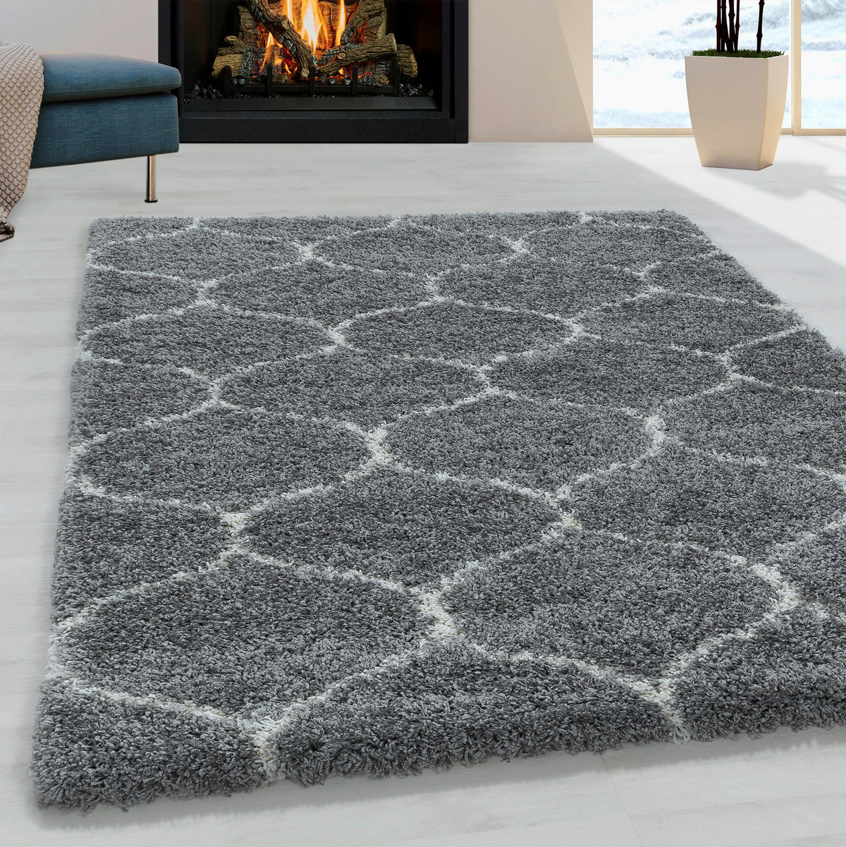 TKANI TEPIH 160/230 cm   siva  Salsa 3201 Grau  - siva, Design, tekstil (160/230cm)