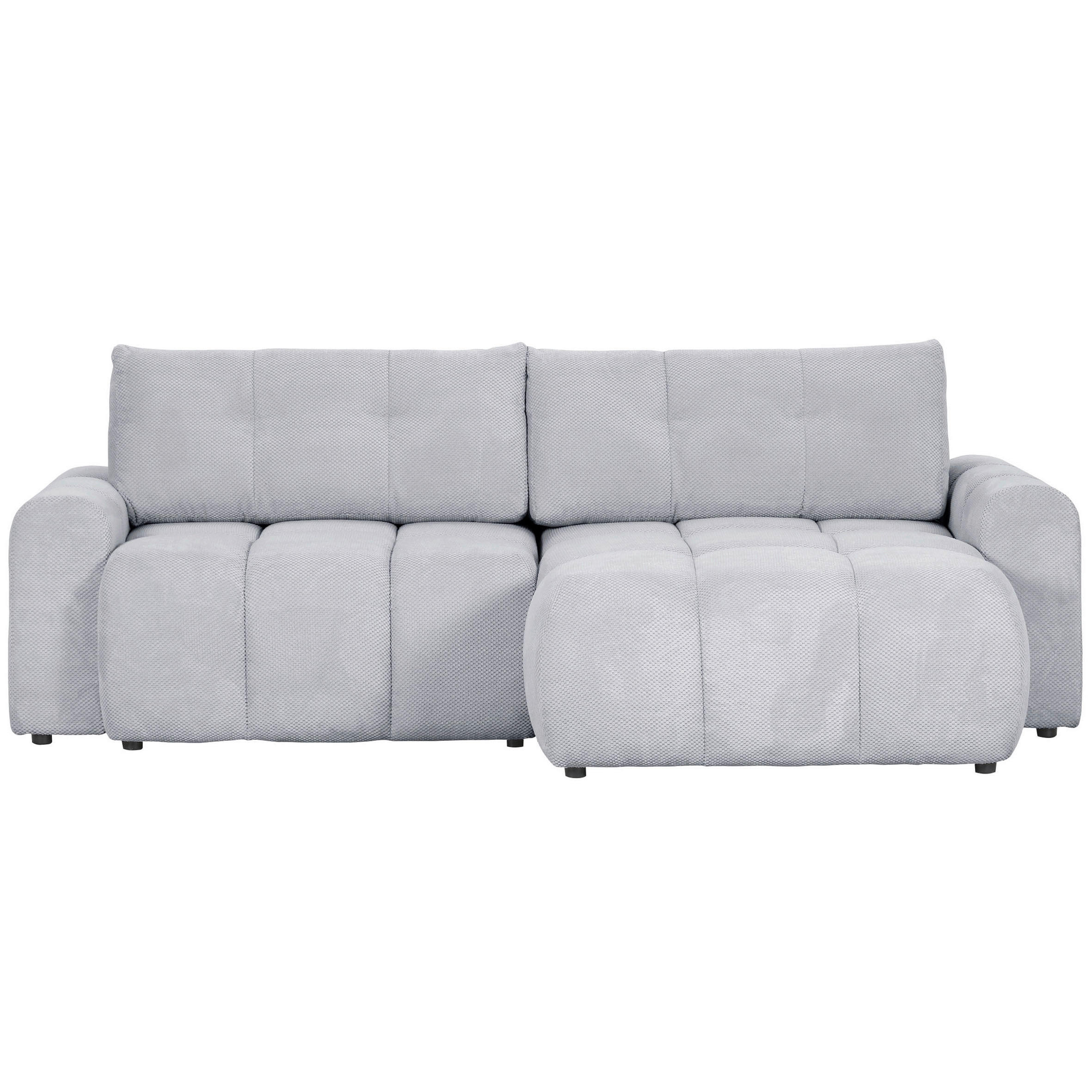 ROHOVÁ SEDACIA SÚPRAVA, textil, svetlosivá - čierna/svetlosivá, Konventionell, textil/plast (256/157cm) - Carryhome