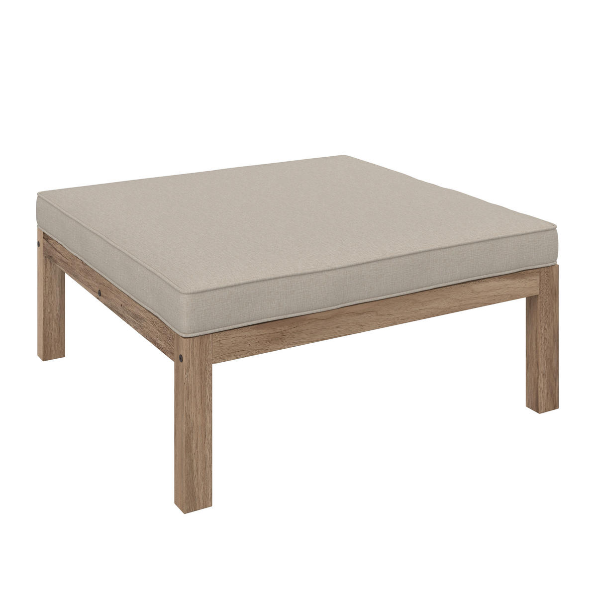 BAŠTENSKA GARNITURA  - boja akacije/krem, Moderno, drvo/tekstil (250/250cm) - Bessagi Garden