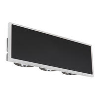 ZIDNA LED LAMPA - prozirna/opal, Osnovno, metal/plastika (25/50/9cm)