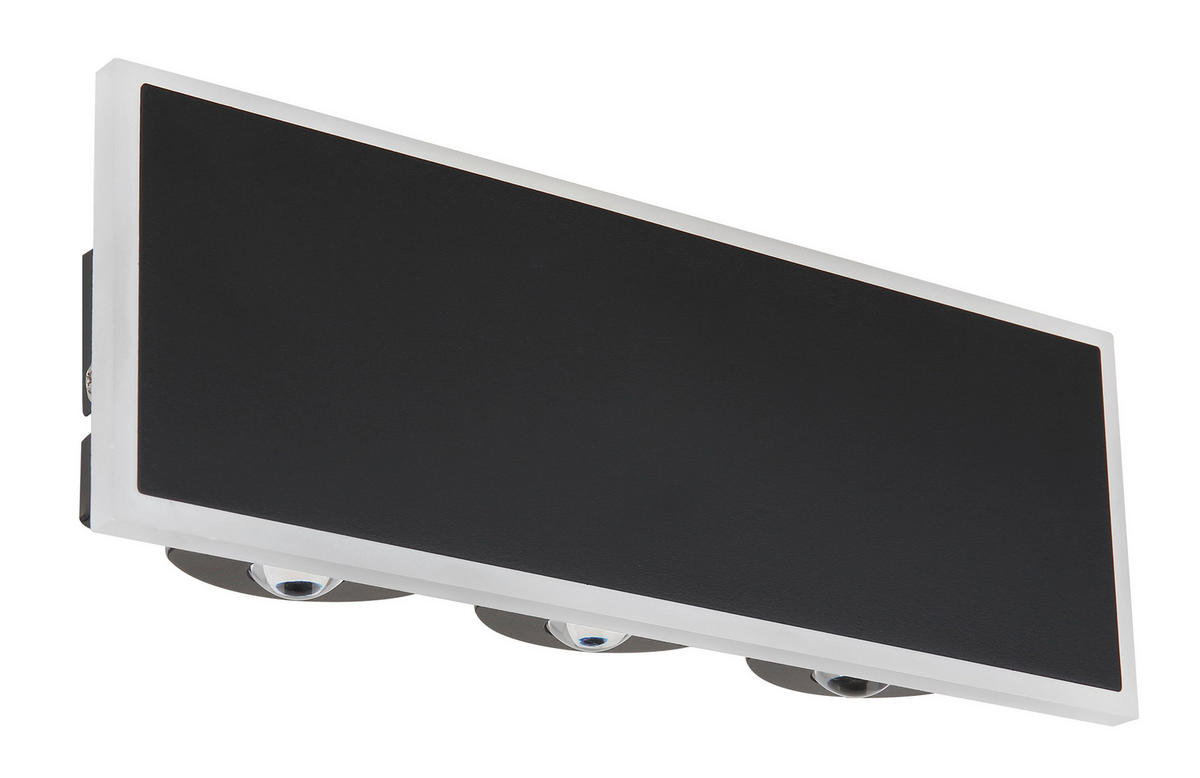 ZIDNA LED LAMPA - prozirna/opal, Osnovno, metal/plastika (25/50/9cm)