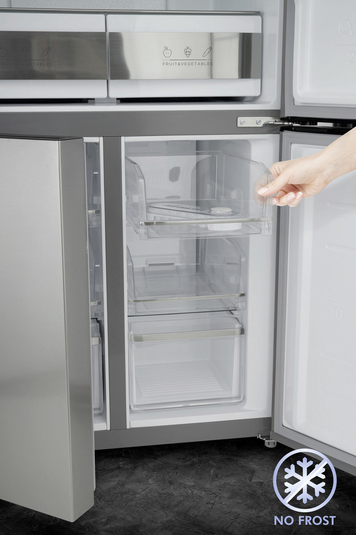 MULTI-DOOR 7801.7512  - Edelstahlfarben, KONVENTIONELL, Metall (75,5/83,3/180,8cm)