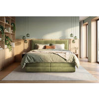 BOXSPRINGBETT 180/200 cm  Olivgrün  - Schwarz/Olivgrün, Modern, Holz/Holzwerkstoff (180/200cm) - MID.YOU