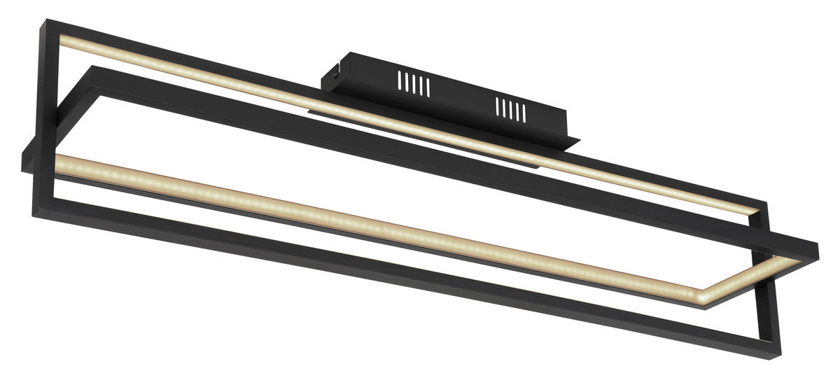 STROPNÍ LED SVÍTIDLO, 82/18/21.5 cm - černá/opál, Trend, kov/plast (82/18/21.5cm) - Globo