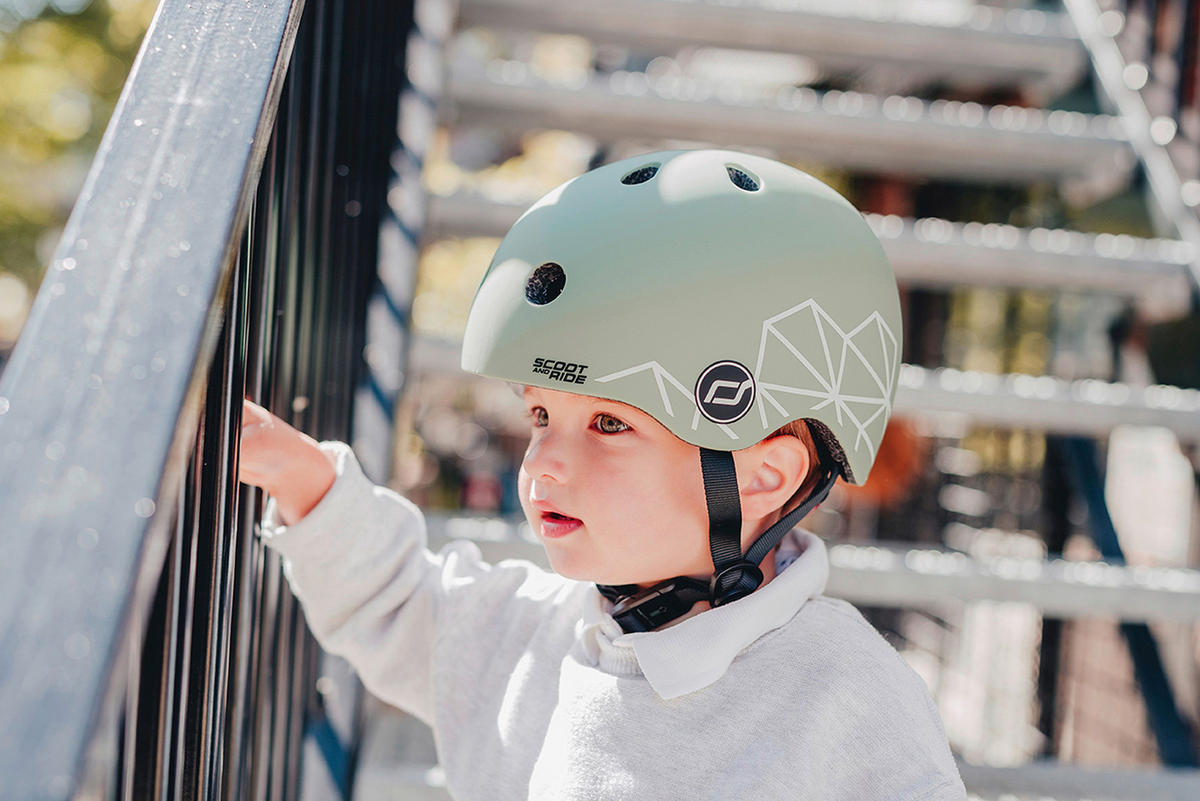 KINDERHELM LIFESTYLE GRAPHICS  - Grün, Trend, Kunststoff/Textil (XXS-Snull) - Scoot and Ride