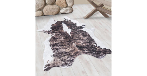 FELLTEPPICH 100/135 cm Etosha  - Braun/Weiß, Design, Leder/Textil (100/135cm) - Novel