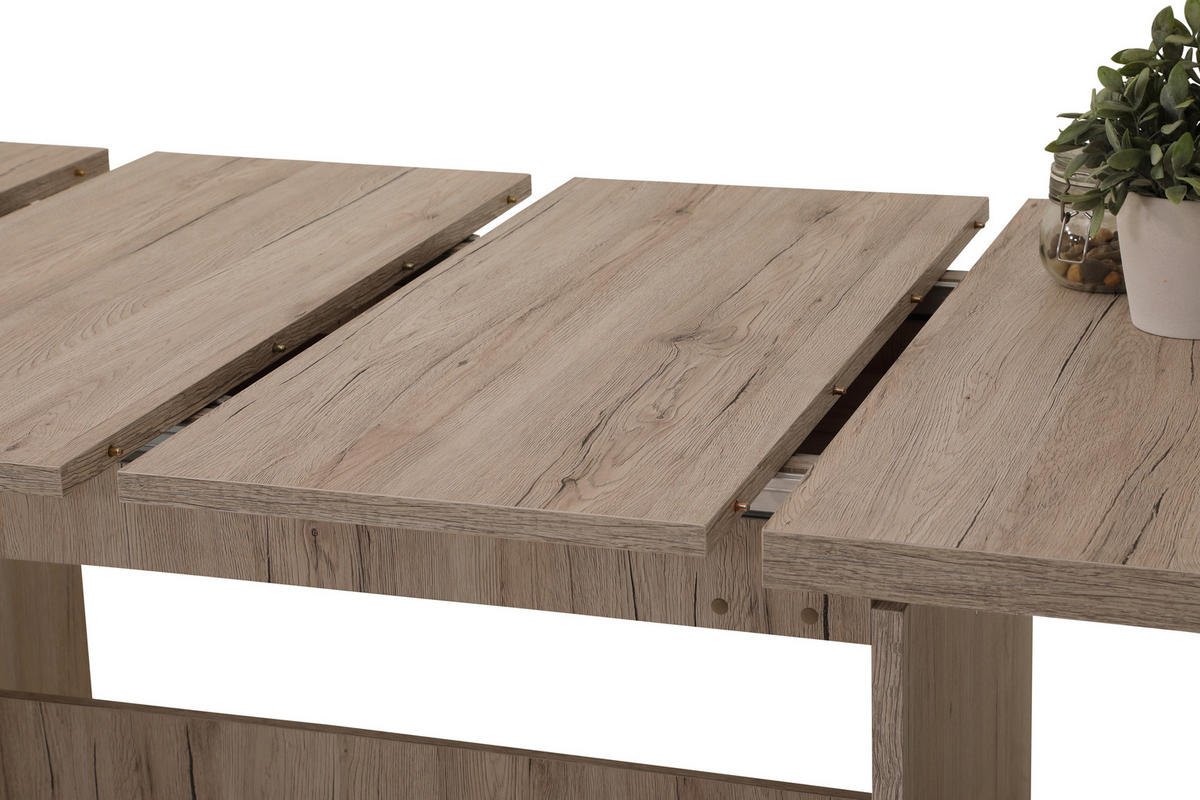 ESSTISCH Eichefarben rechteckig  ausziehbar  - Eichefarben, Basics, Holzwerkstoff (160-320/90/76cm) - Carryhome