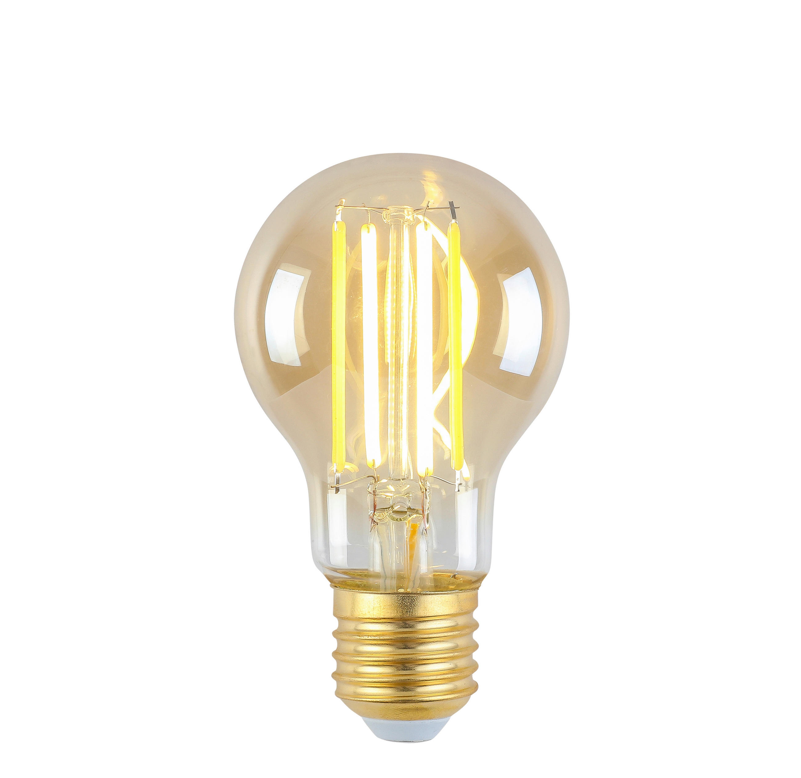 LED-LEUCHTMITTEL   E27 4,9 W 470 lm  - Bernsteinfarben, LIFESTYLE, Glas/Metall (6/10,5cm) - Boxxx