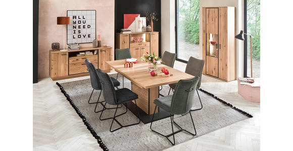 SIDEBOARD in 180/81/44 cm - Eichefarben/Anthrazit, KONVENTIONELL, Holz/Holzwerkstoff (180/81/44cm) - Landscape