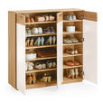 GARDEROBE 3-teilig  in 220/195/37 cm  - Eichefarben/Weiß, Design, Holz/Holzwerkstoff (220/195/37cm) - Novel