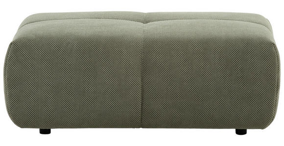 ECKSOFA in Velours Olivgrün  - Schwarz/Olivgrün, Design, Kunststoff/Textil (236/326cm) - Xora