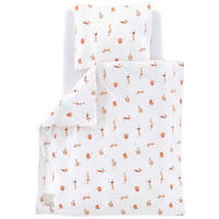 BABYBETTWÄSCHE 80/80 cm  - Orange/Weiß, Basics, Textil (80/80cm) - Träumeland