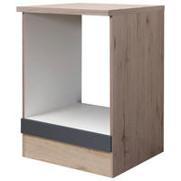 HERDUMBAUSCHRANK 60/85/60 cm  in Dunkelgrau, Eiche San Remo  - Dunkelgrau/Eiche San Remo, MODERN, Holzwerkstoff (60/85/60cm) - FlexWell