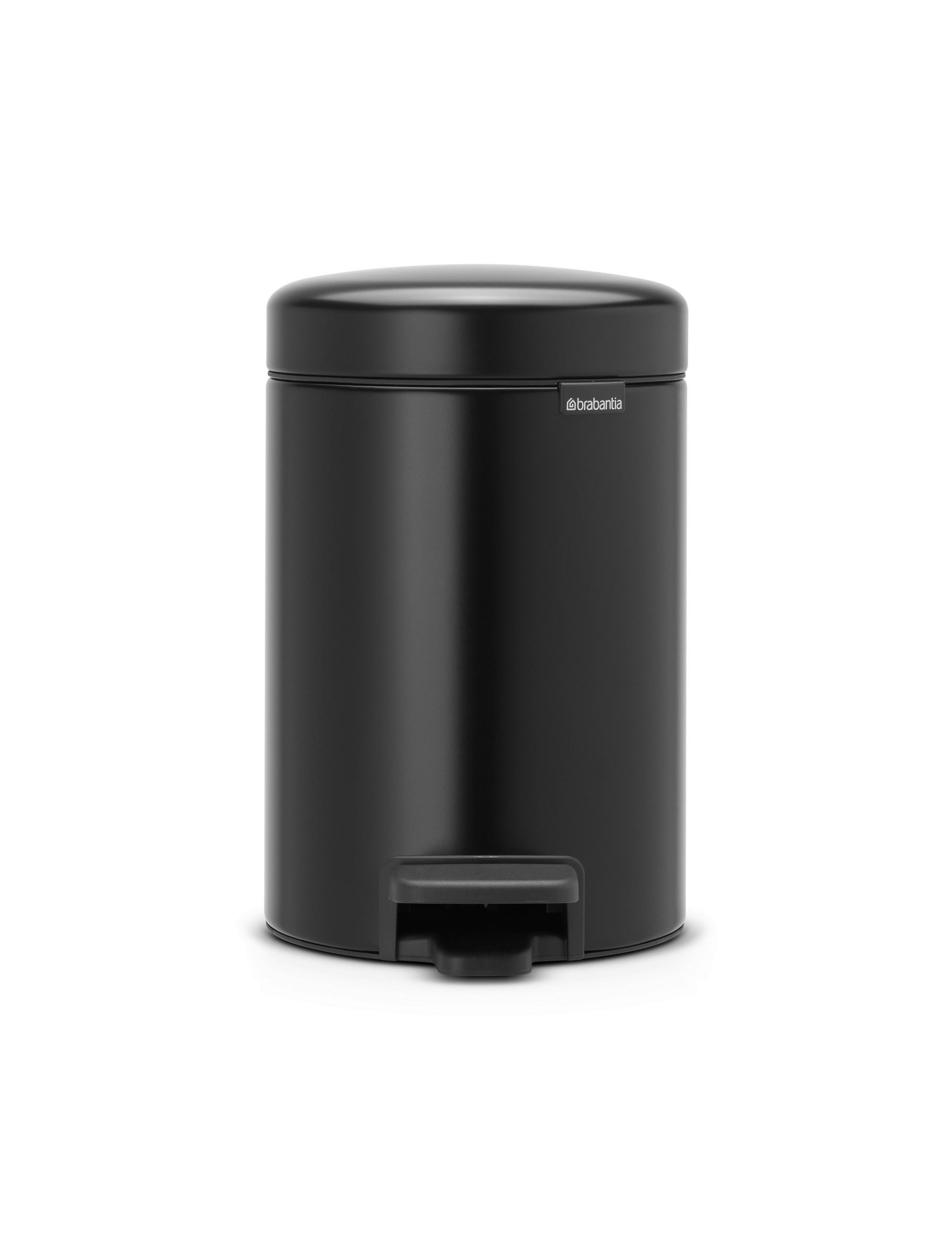 PEDÁLOS SZEMETES  - fekete, Basics, műanyag/fém (3l) - Brabantia