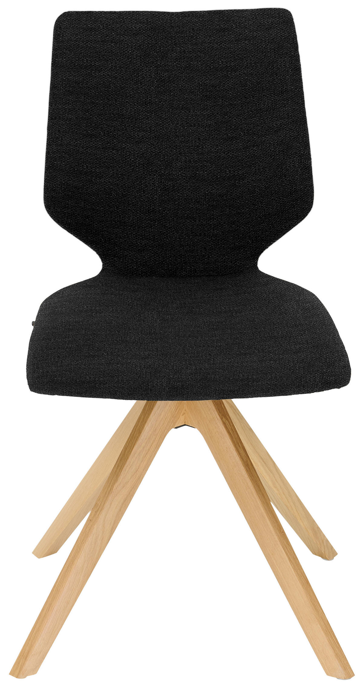 STUHL Struktur  - Eichefarben/Anthrazit, Design, Holz/Textil (50/92/64cm) - Venjakob