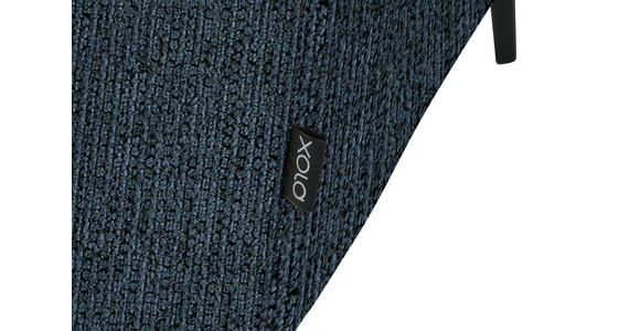ECKSOFA in Webstoff Blau 205/280 cm - Blau/Schwarz, Design, Textil/Metall (205/280cm) - Xora