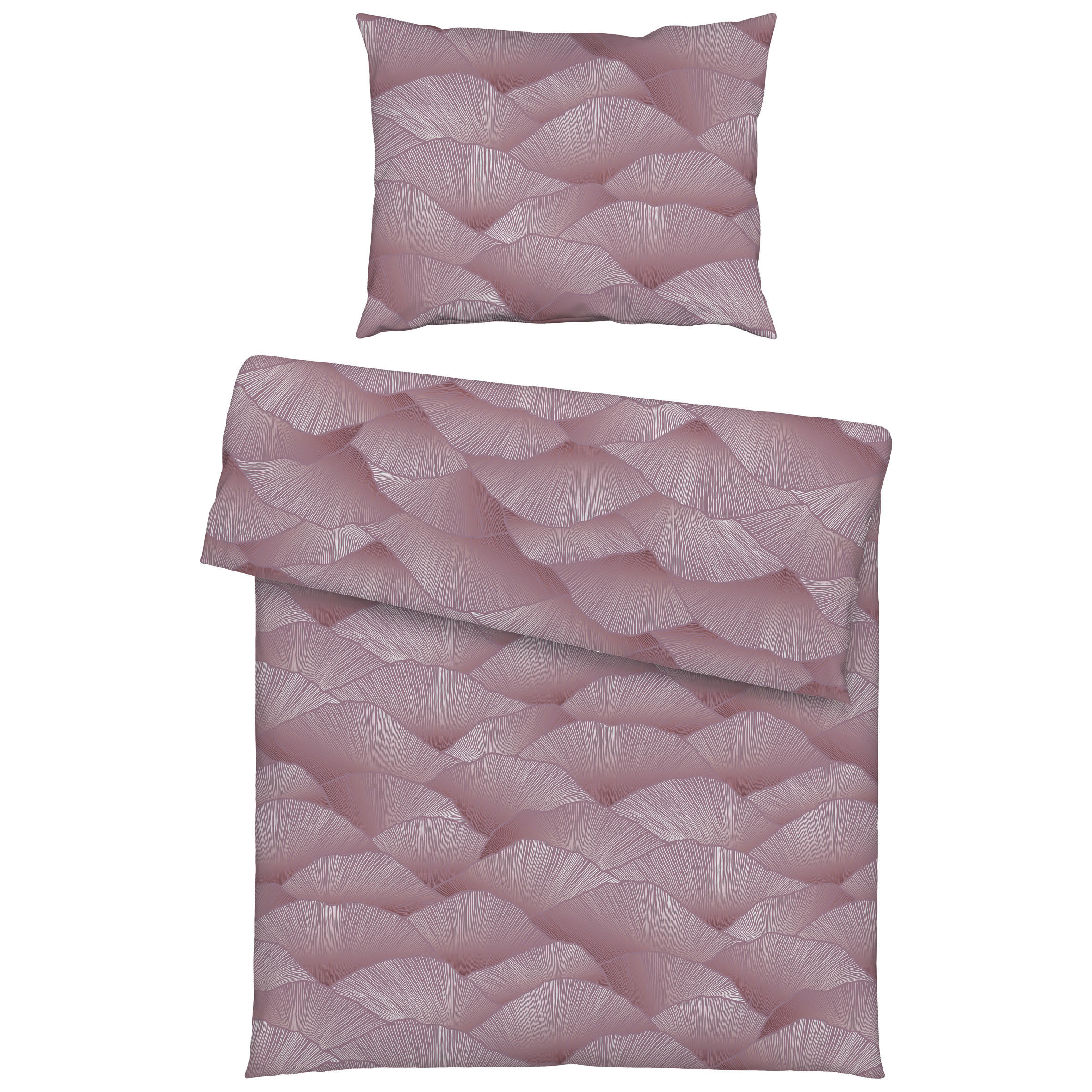 BETTWÄSCHE 2-teilig Atelier Flanell 140/200 cm  - Aubergine, Basics, Textil (140/200cm) - Estella
