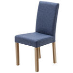 STUHL  in Webstoff Textil  - Blau/Sonoma Eiche, KONVENTIONELL, Holz/Textil (44/92/57cm) - Carryhome