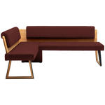 ECKBANK 155/195 cm  in Rot, Wildeiche  - Wildeiche/Rot, Design, Holz/Textil (155/195cm) - Venda