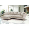 ECKSOFA in Struktur Beige, Sandfarben  187/282 cm  - Sandfarben/Beige, Design, Textil/Metall (187/282cm) - Livetastic
