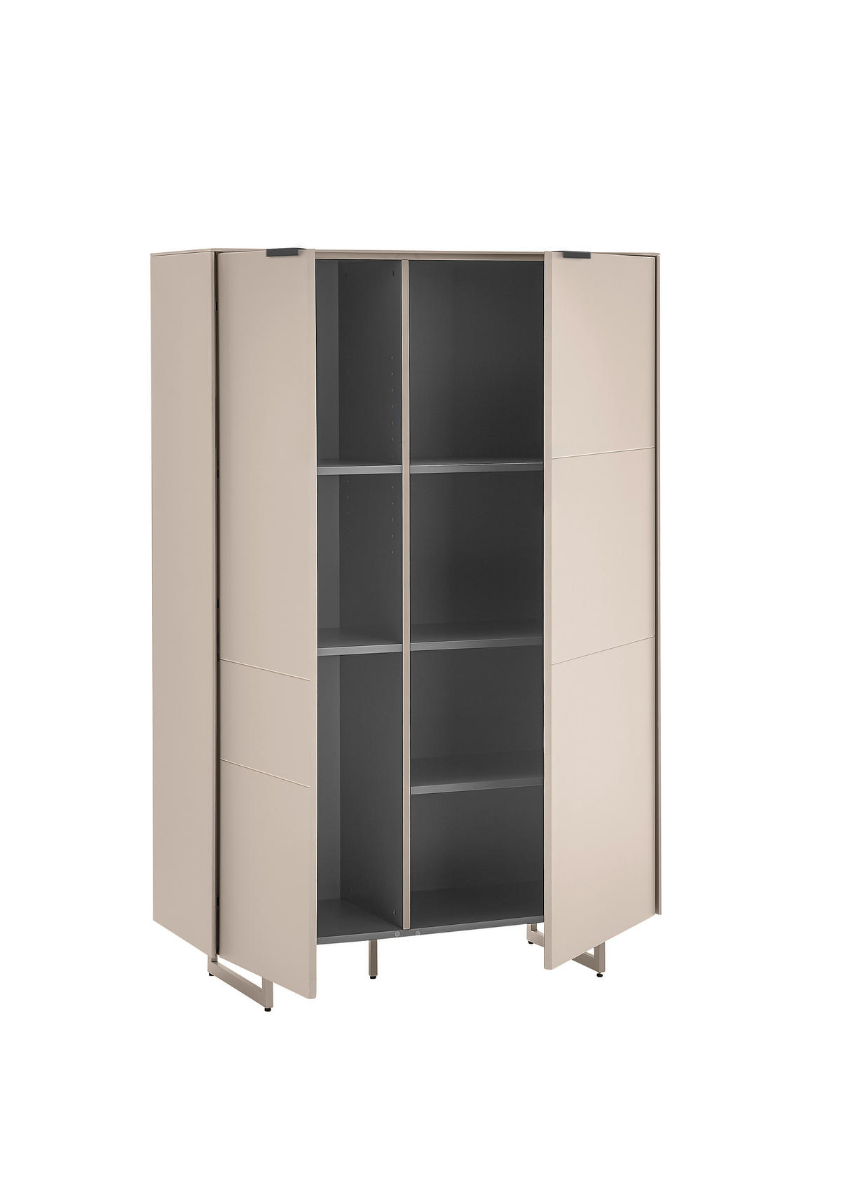 HIGHBOARD Schwarz, Kaschmir  95/134/38 cm  - Kaschmir/Schwarz, MODERN, Holzwerkstoff/Metall (95/134/38cm) - Carryhome