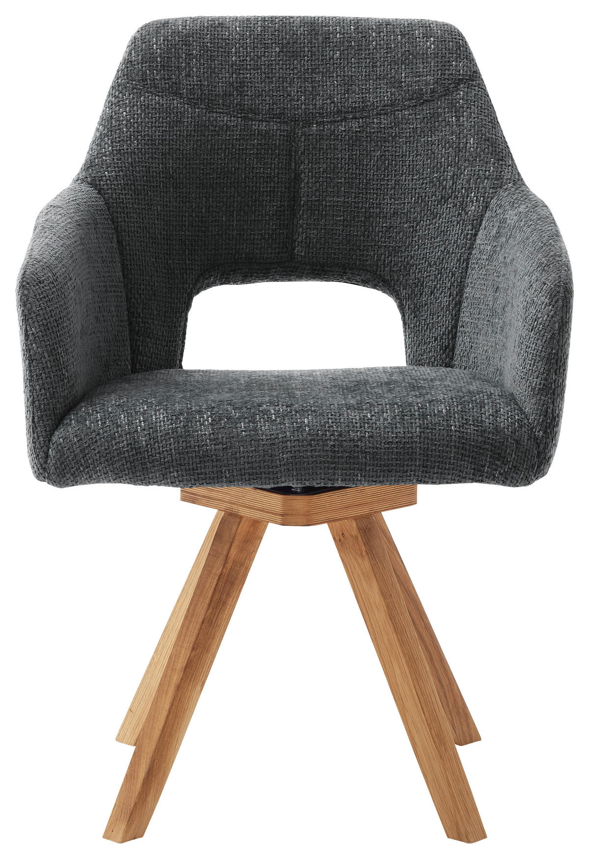 ŽIDLE S PODRUČKAMI, tkaná látka, antracitová, divoký dub - divoký dub/antracitová, Konvenční, dřevo/textil (57/84/57cm) - Voleo