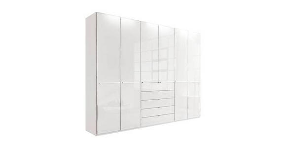DREHTÜRENSCHRANK 300/236/58 cm 6-türig Weiß - Chromfarben/Weiß, KONVENTIONELL, Glas/Holzwerkstoff (300/236/58cm) - Novel