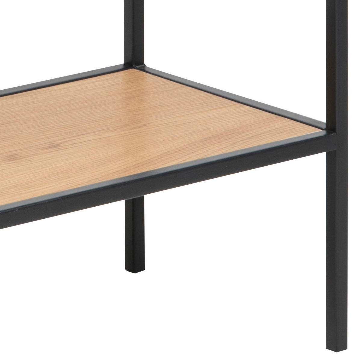 SERVIRNA MIZICA     60/30/75 cm         - črna/barve hrasta, Trend, kovina/leseni material (60/30/75cm) - Carryhome