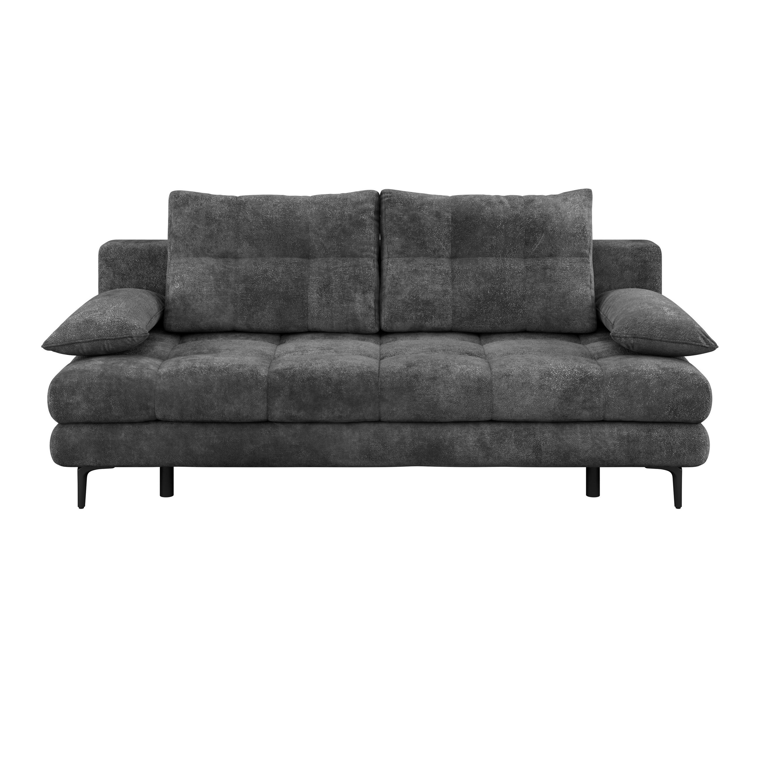 Carryhome Schlafsofa Schwarz 203x94x96 cm