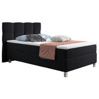 BOXBETT 120/200 cm  in Schwarz  - Alufarben/Schwarz, Konventionell, Kunststoff/Textil (120/200cm) - Carryhome