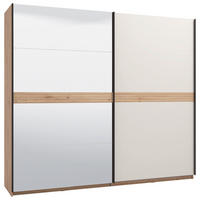 SKRIŇA S POS. DVER. – HOR.VED, kašmírová, dub artisan, 245/217/62 cm - čierna/kašmírová, Konventionell, kov/kompozitné drevo (245/217/62cm) - Xora