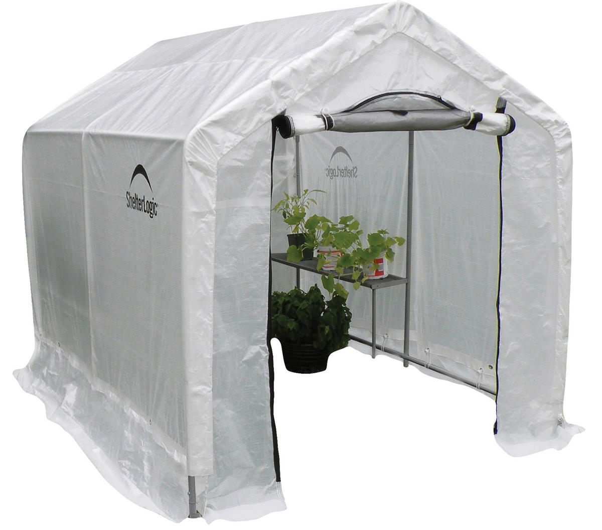 GEWÄCHSHAUS - Weiß, Basics, Kunststoff (240/200/180cm) - Ambia Garden
