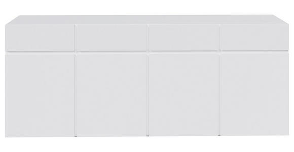 SIDEBOARD  200/79,6/39,8 cm 4 Schublade(n)  - Silberfarben/Weiß, Design, Holzwerkstoff/Kunststoff (200/79,6/39,8cm) - Xora
