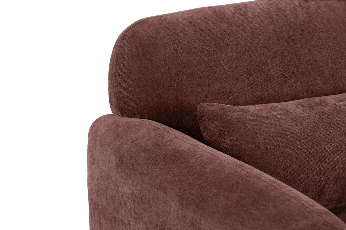 SESSEL in Samt Dunkelrot  - Schwarz/Dunkelrot, Design, Kunststoff/Textil (83/83/76cm) - MID.YOU